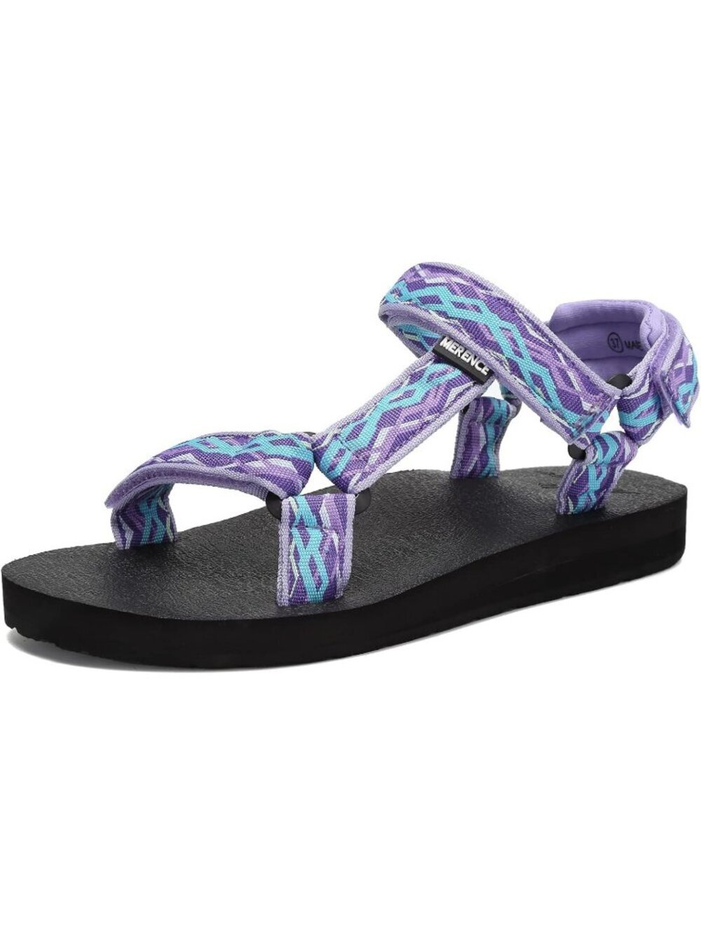 Women Light Purple Arch Yoga Mat Insole Outdoor Light Weight Hiking Sandal Shoes